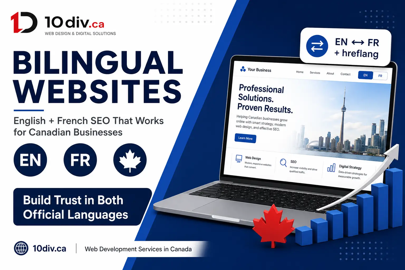 English and French bilingual website design for Canada